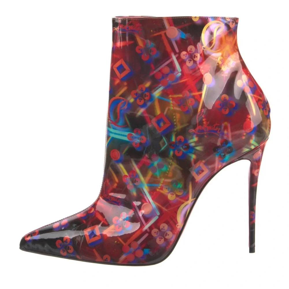 Christian Louboutin So Kate Disco Holograph Disco Booty Patent Leather Size 39 - Picture 3 of 12